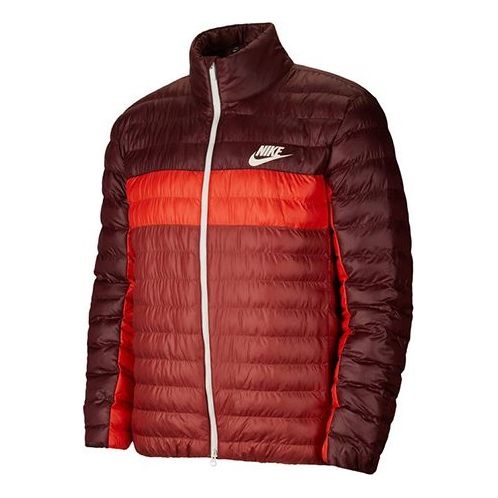 Nike Sportswear Synthetic-fill Colorblock Windproof Jacket Red Brownred BV4686-681 - 1