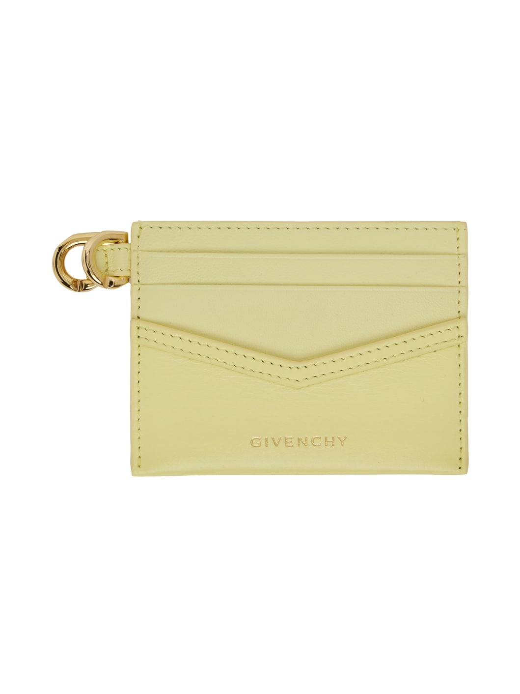 Yellow Voyou Leather Card Holder - 1