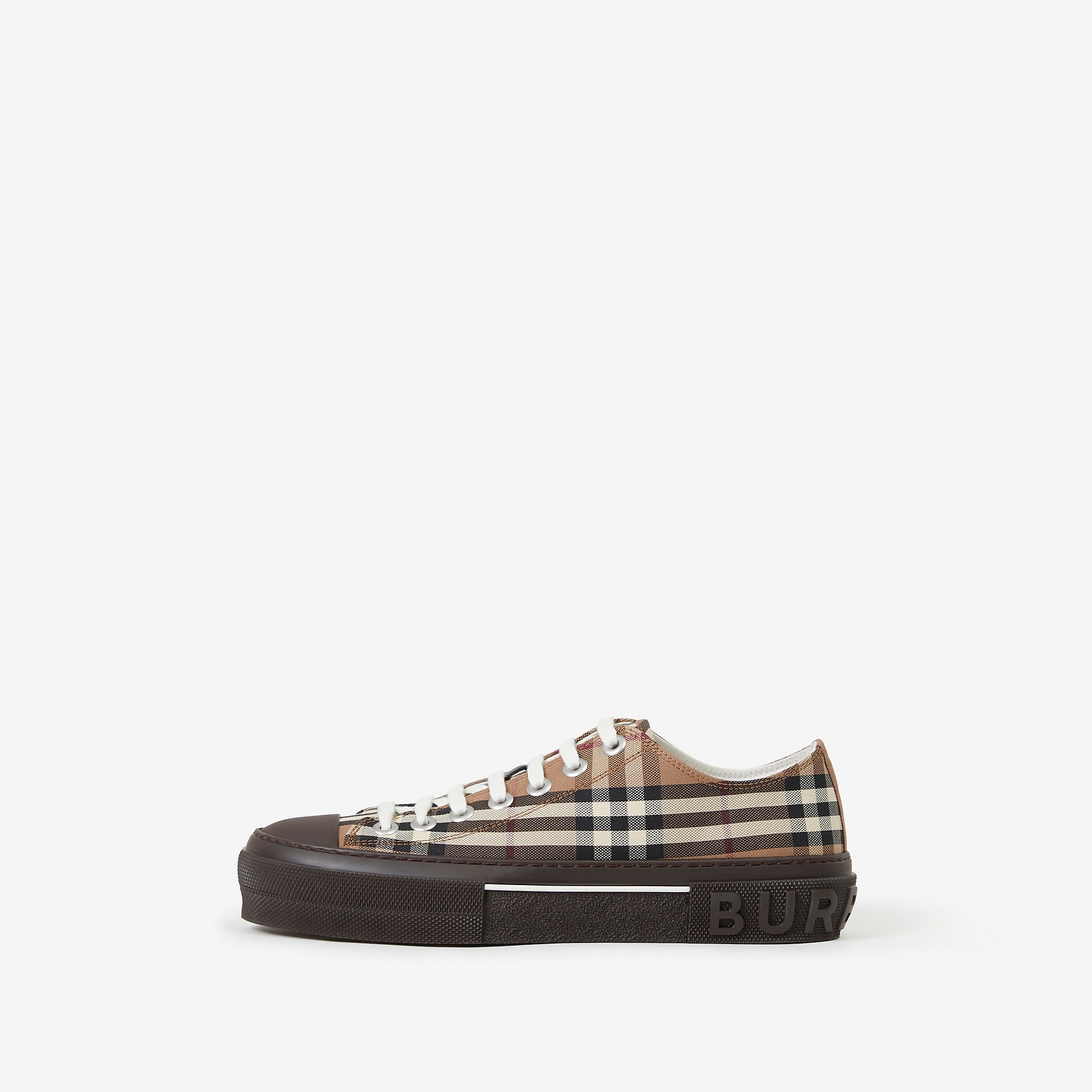 Vintage Check Cotton Sneakers - 5
