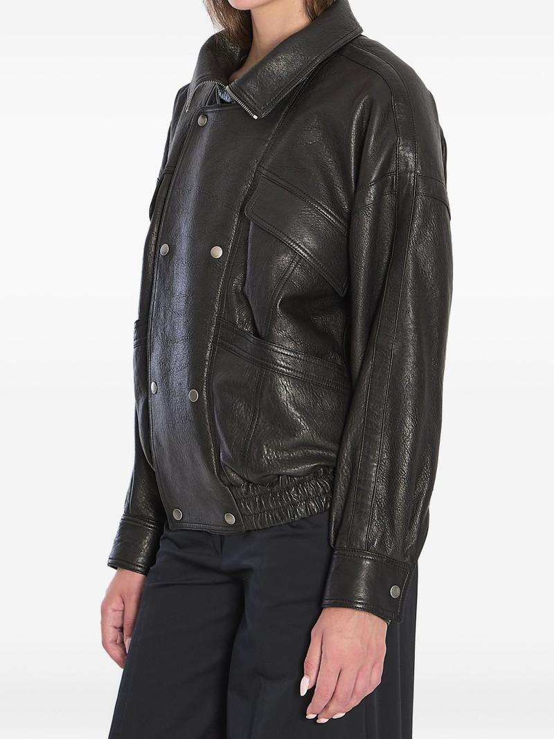SAINT LAURENT leather bomber jacket outlook