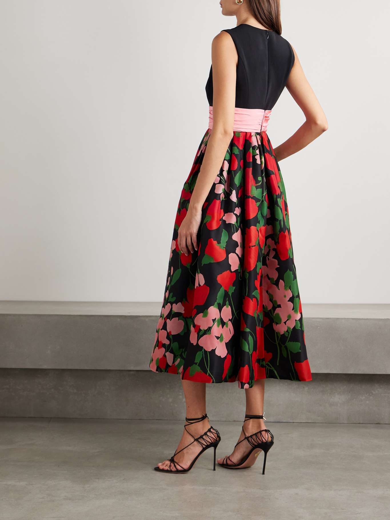 Floral-print silk midi dress Multi - 3