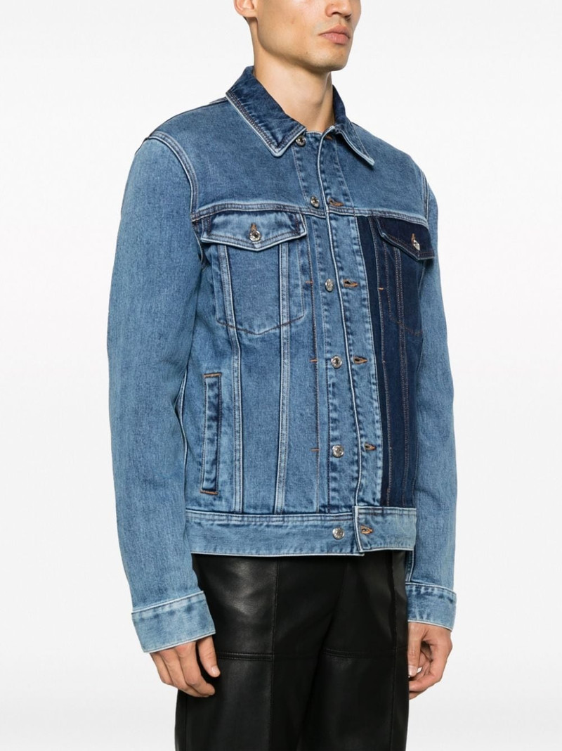 colour-block stretch-cotton denim jacket 4