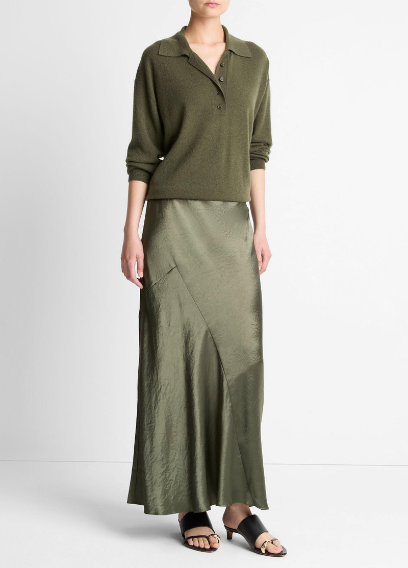 Paneled Satin Bias Skirt 2