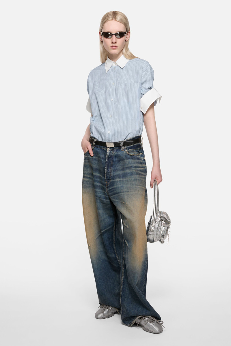 Acne Studios Short sleeve shirt - Blue/white outlook