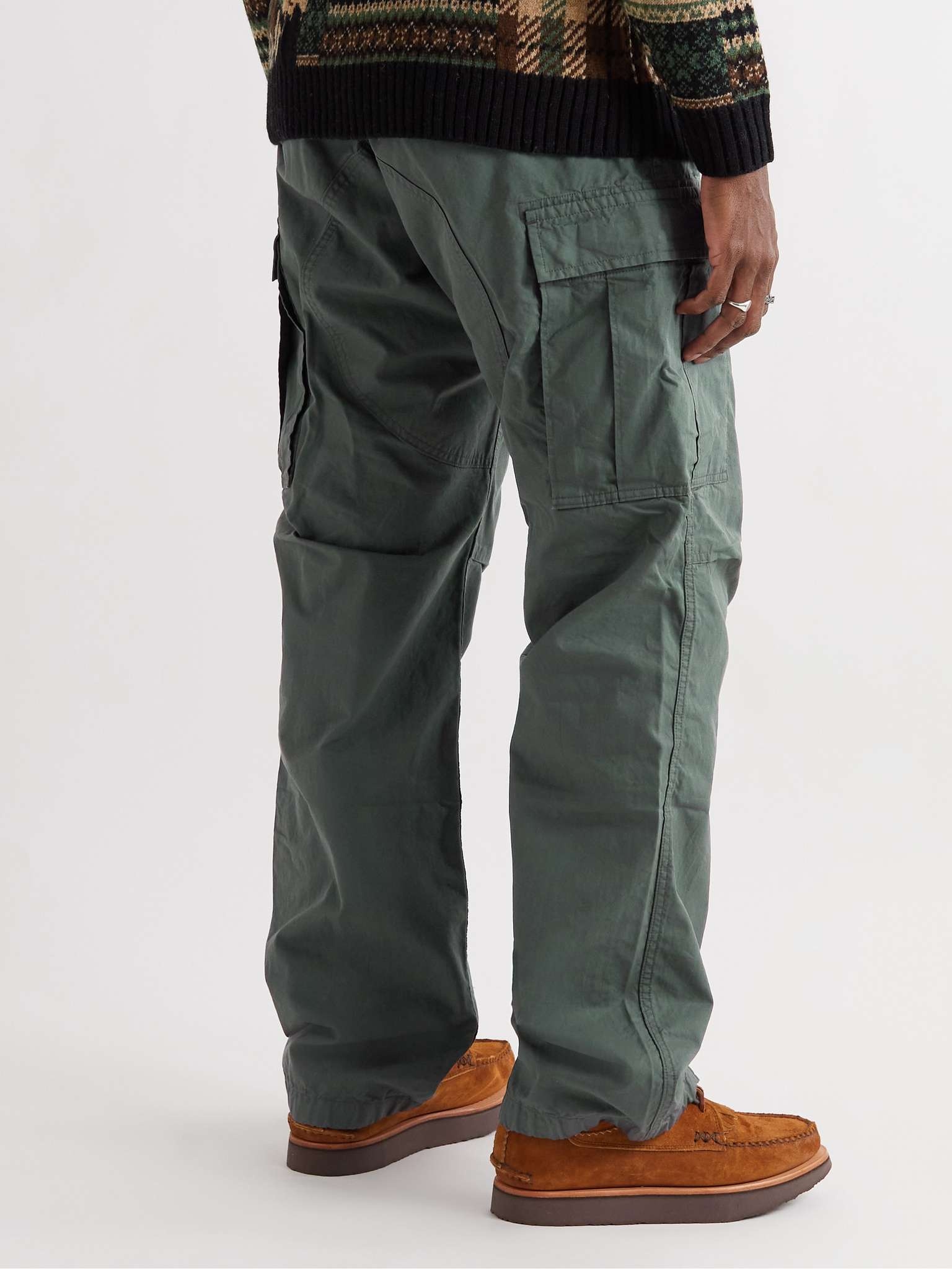 Wide-Leg Cotton-Twill Cargo Trousers - 4