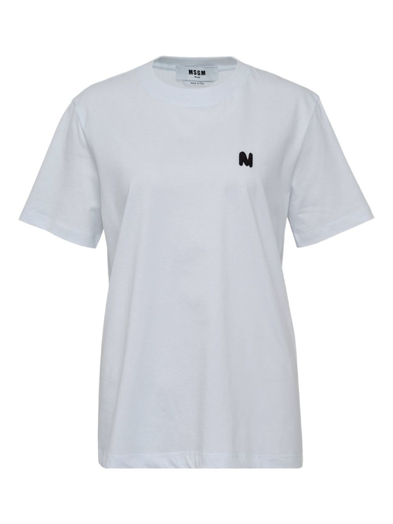 logo-embroidered T-shirt 1