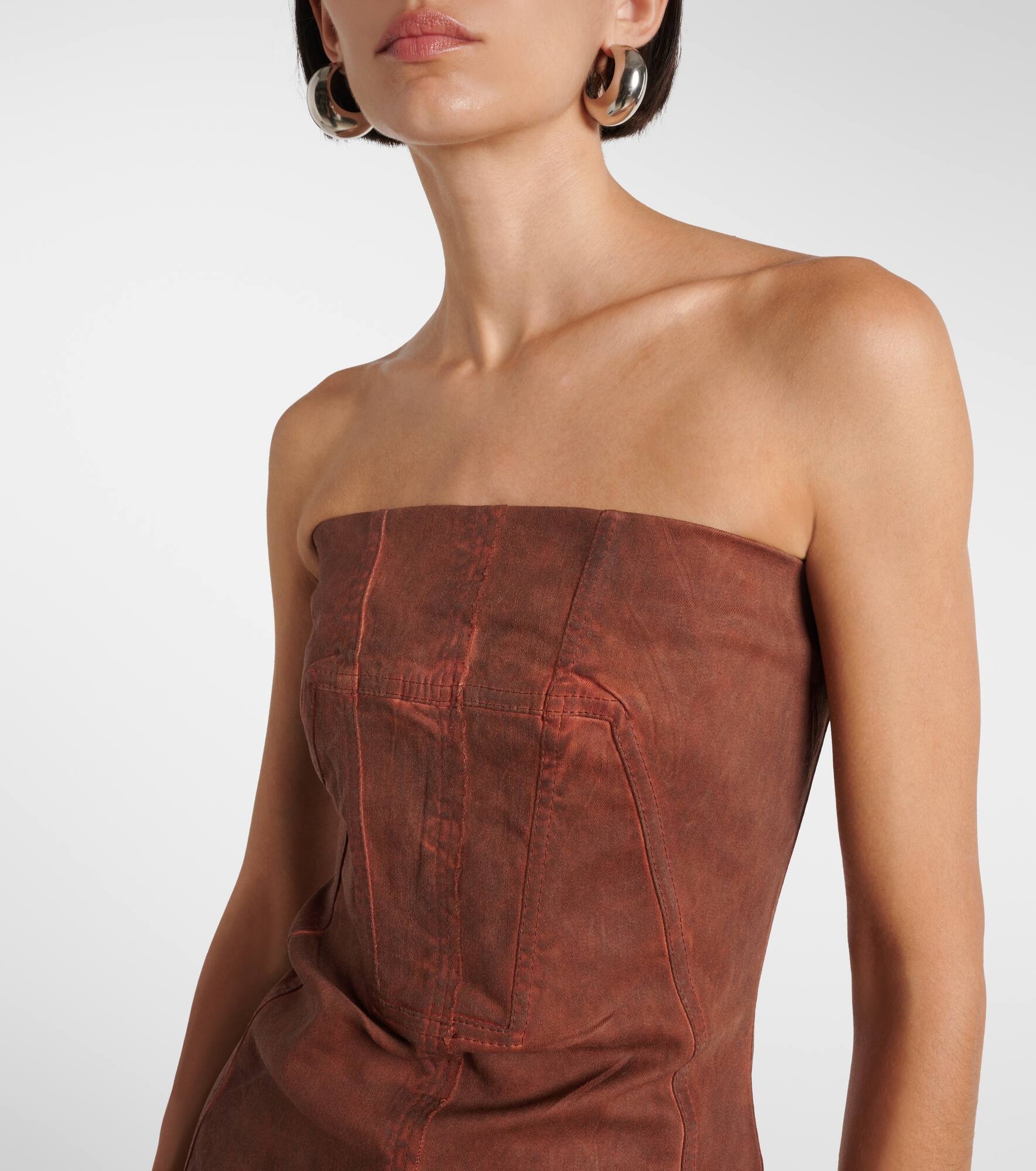 DRKSHDW denim bustier dress - 4