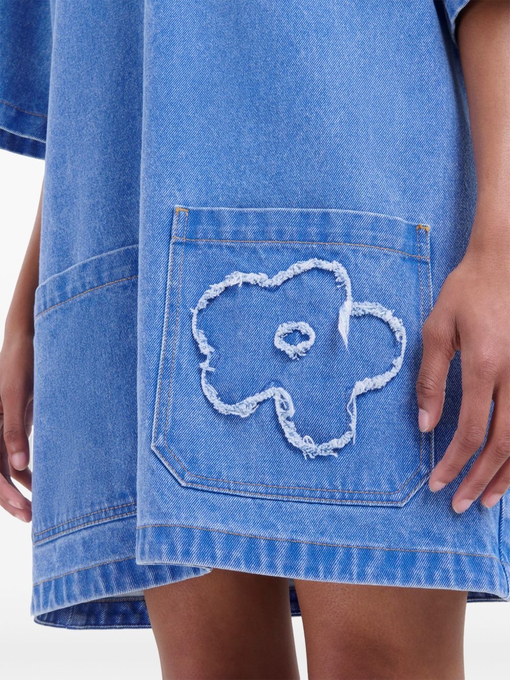 denim mini dress - 6