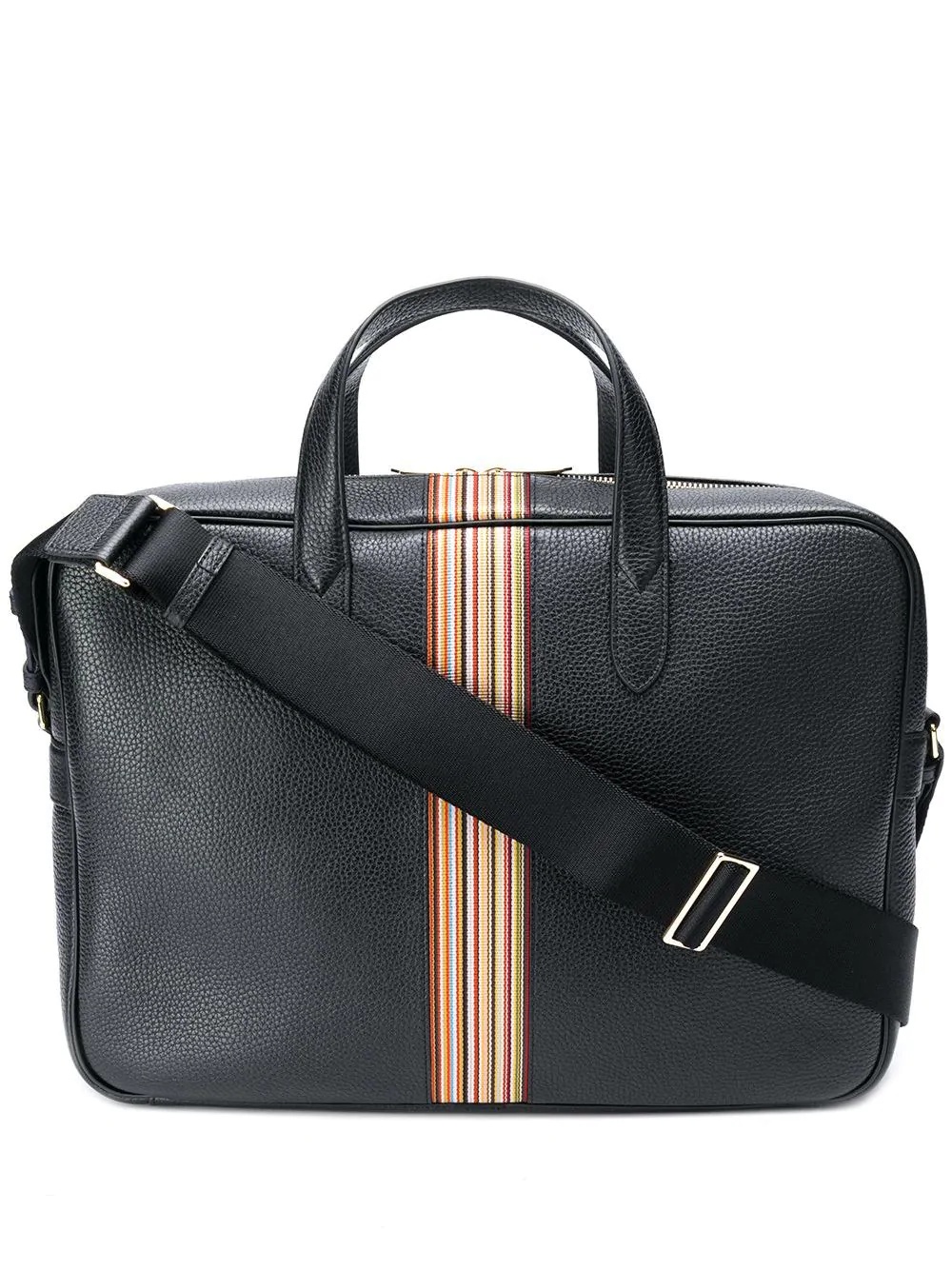 black leather laptop bag - 1