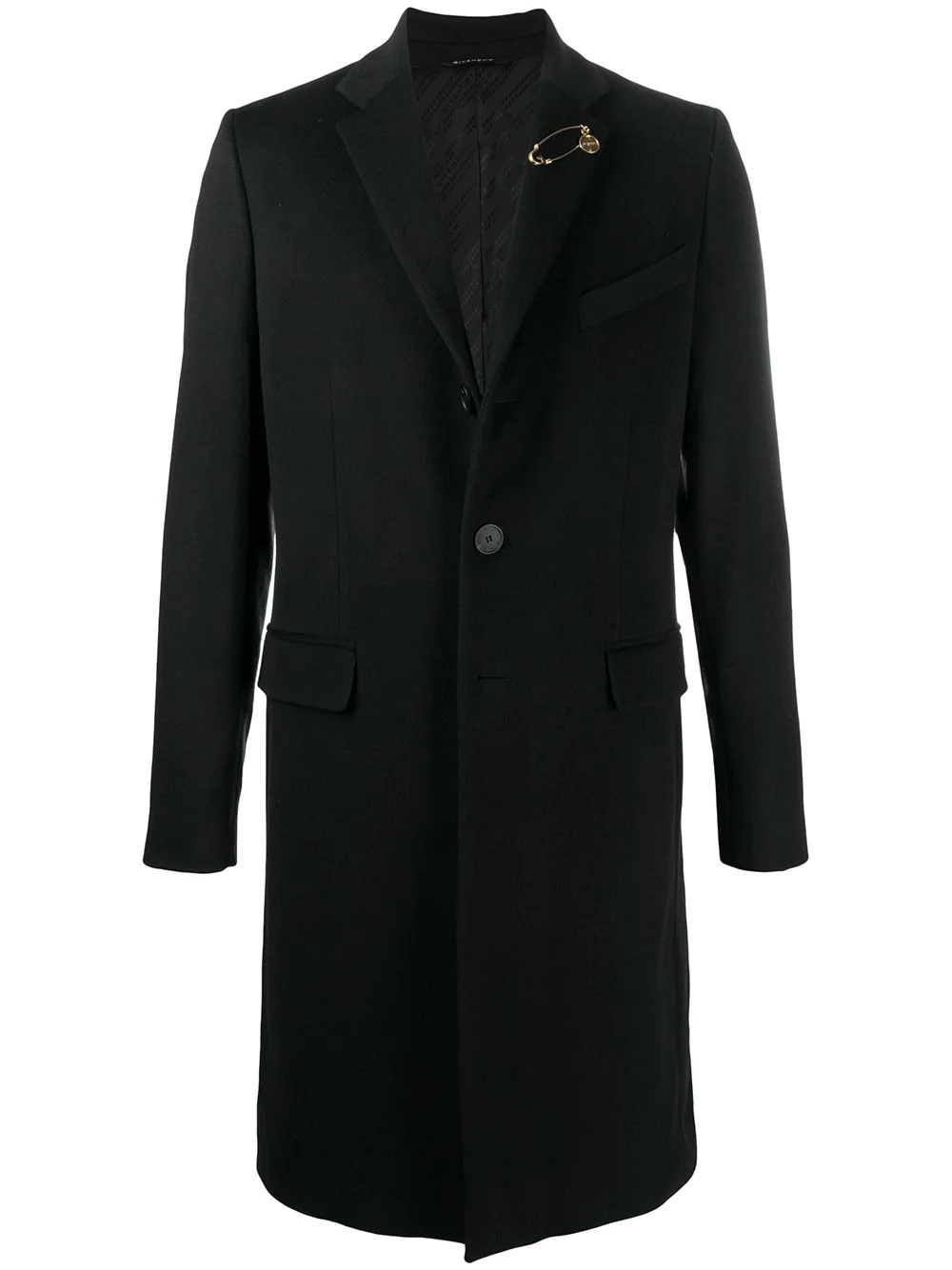 G-pin single-breasted wool coat - 1