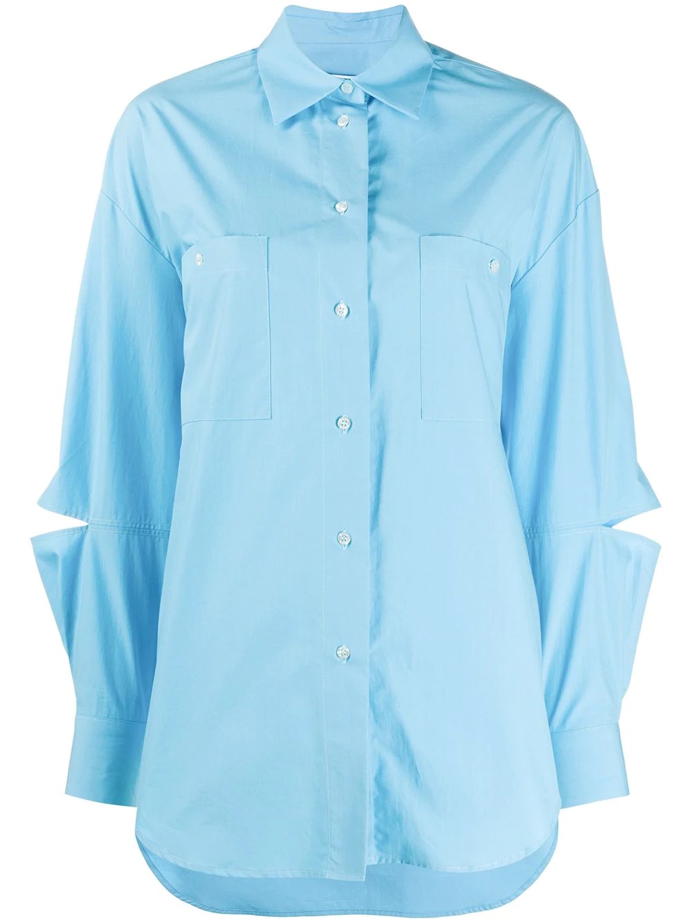 cut-out detail shirt - 1