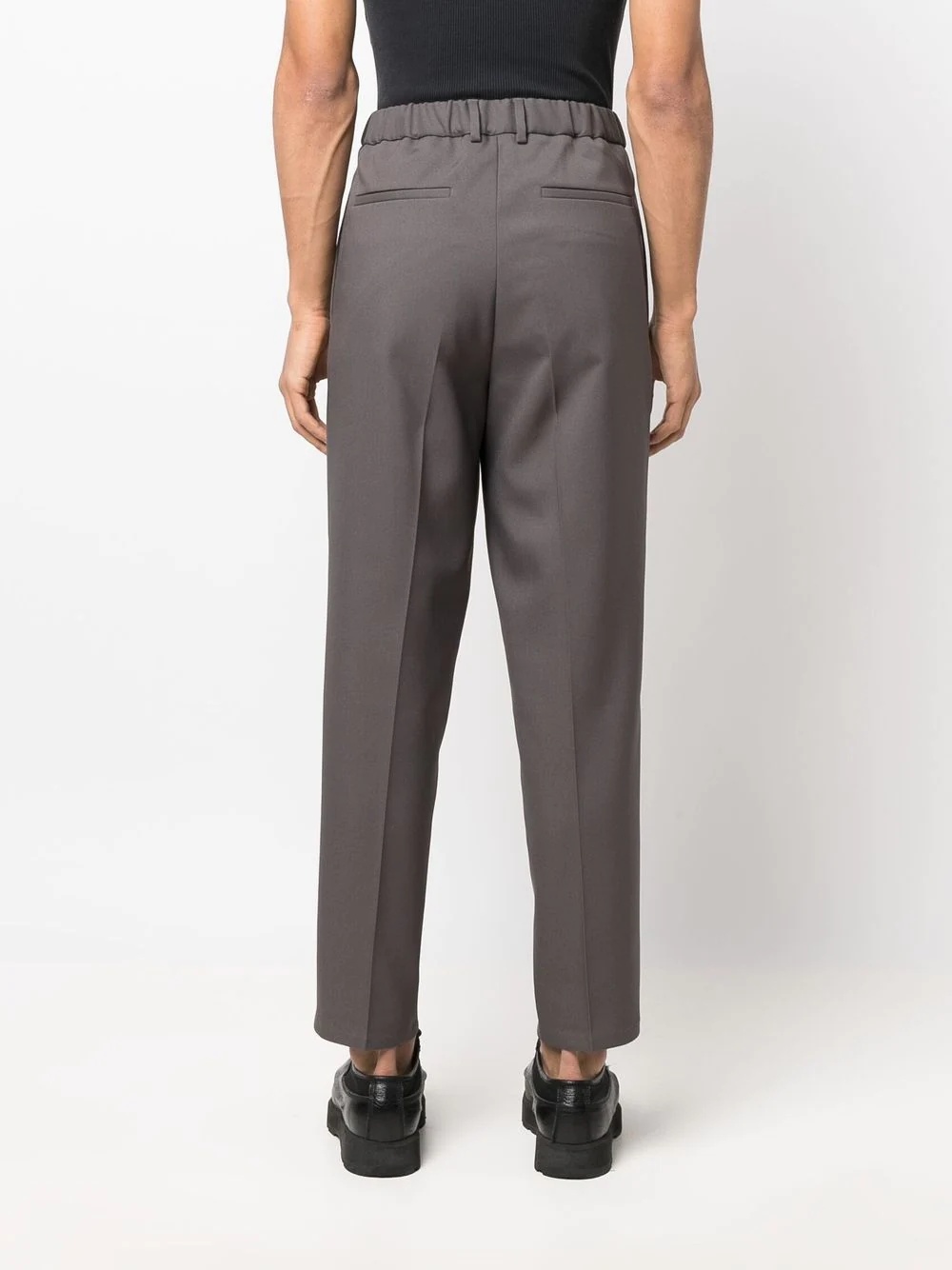 cropped straight-leg trousers - 4