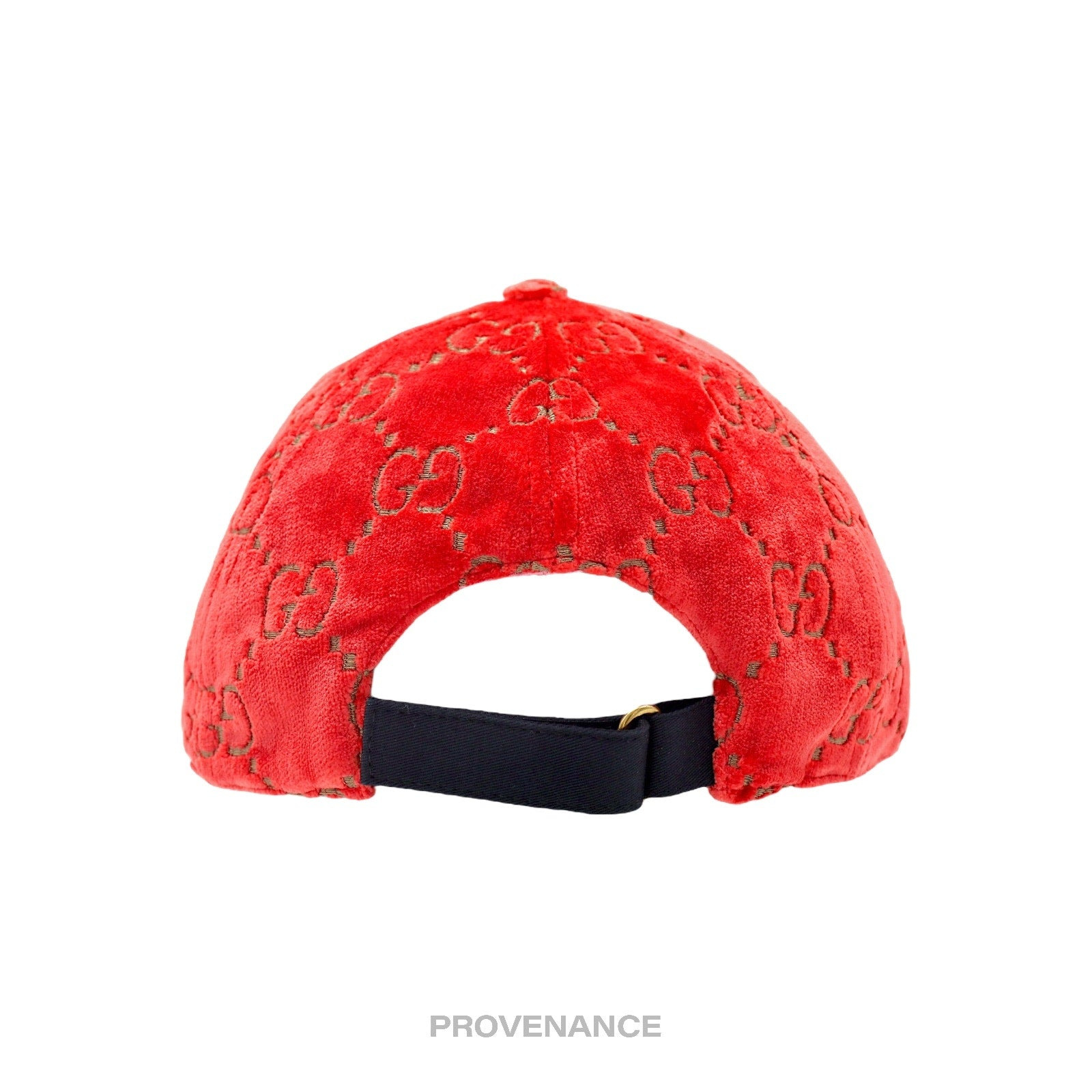 Gucci GG Monogram Canvas Velour Cap - Orange - 6