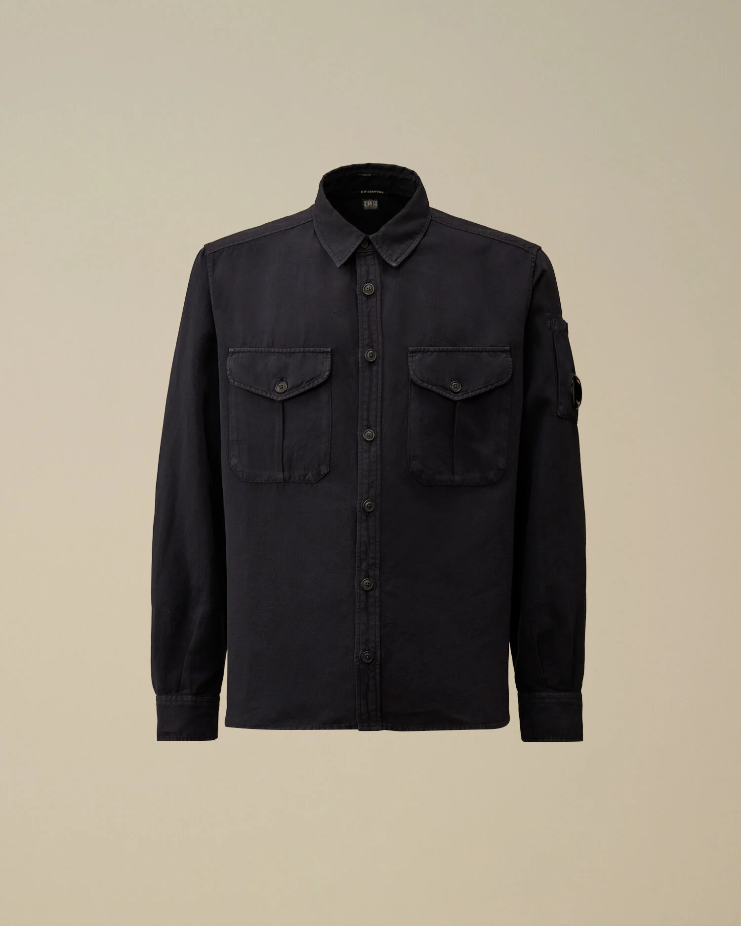 Cotton/Linen Long Sleeve Button Shirt - 1