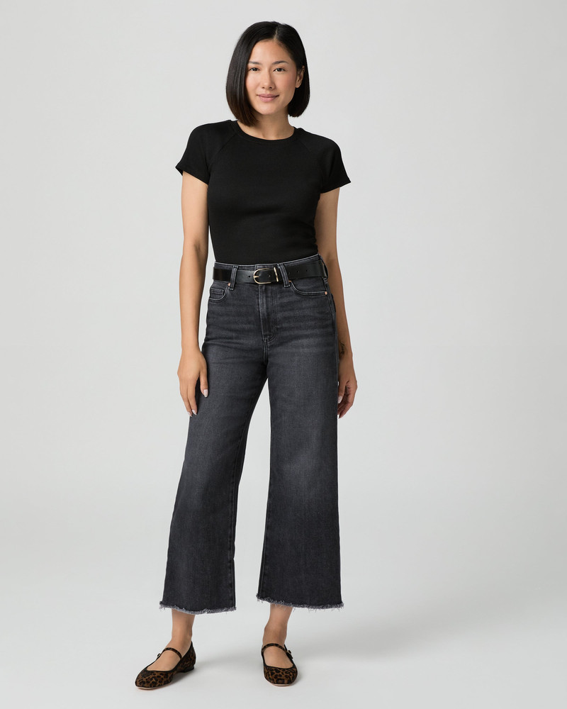 PAIGE Anessa Petite Wide Leg Jean outlook