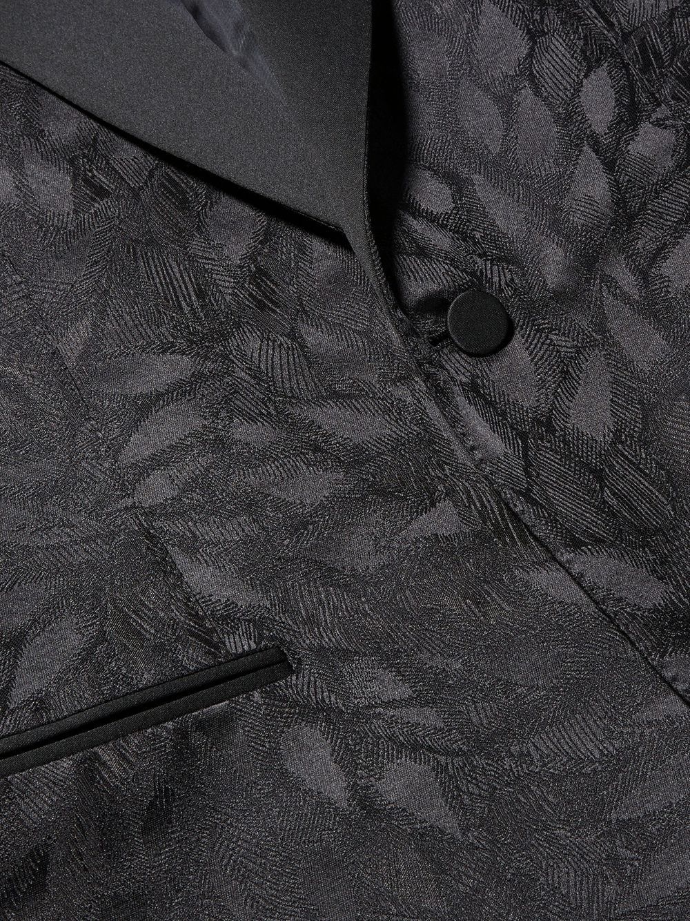 jacquard silk-wool blazer - 5