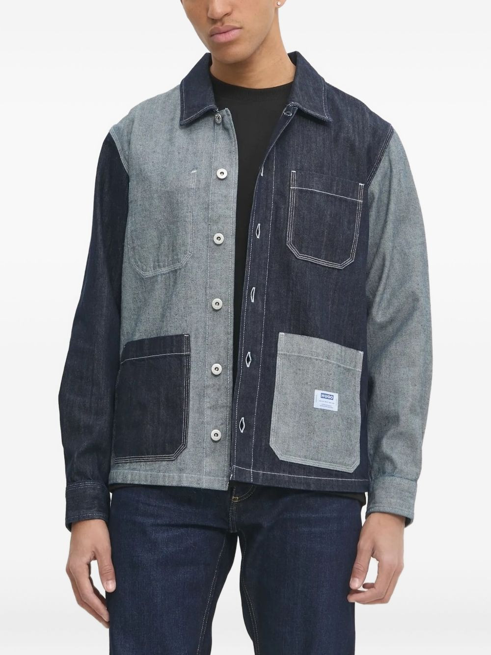 Eberse patchwork denim shirt - 1