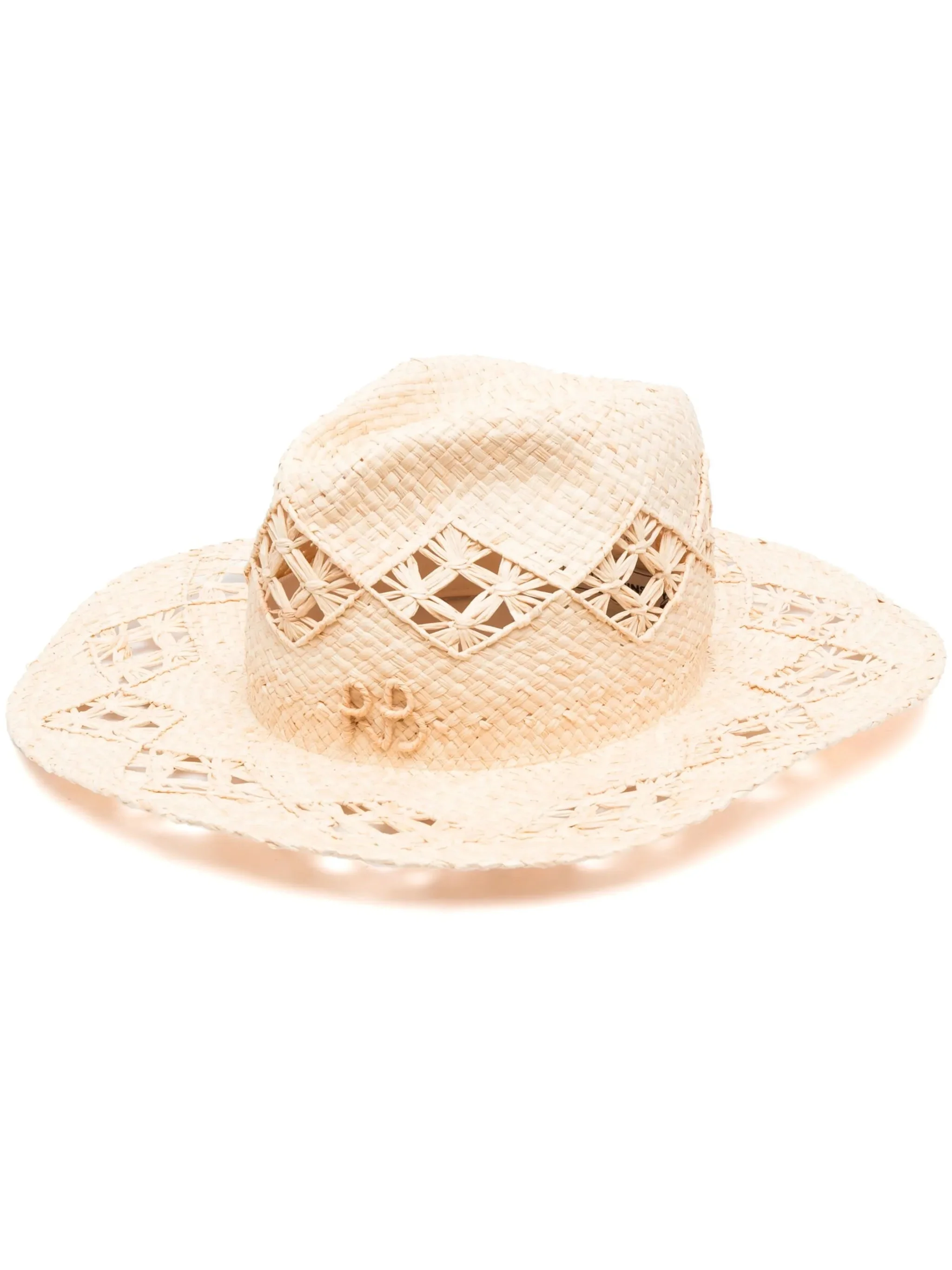 Ruslan Baginskiy Interwoven-straw Fedora Hat - 1