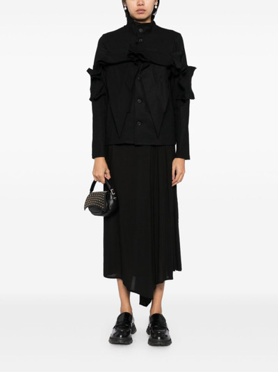 Yohji Yamamoto panelled wool blouses outlook