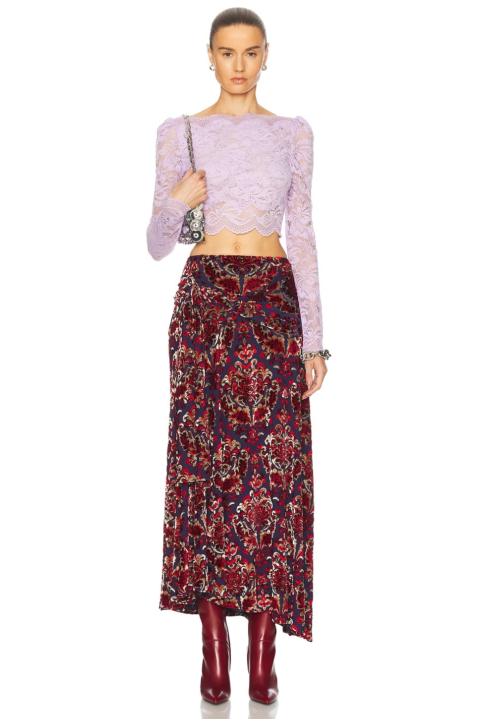 Long Sleeve Lace Top - 4