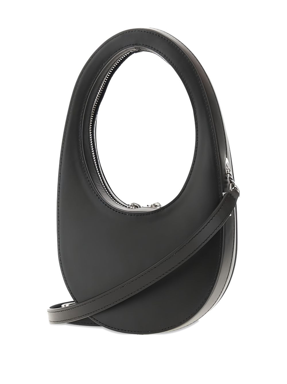 mini Swipe oval-frame leather tote bag - 2