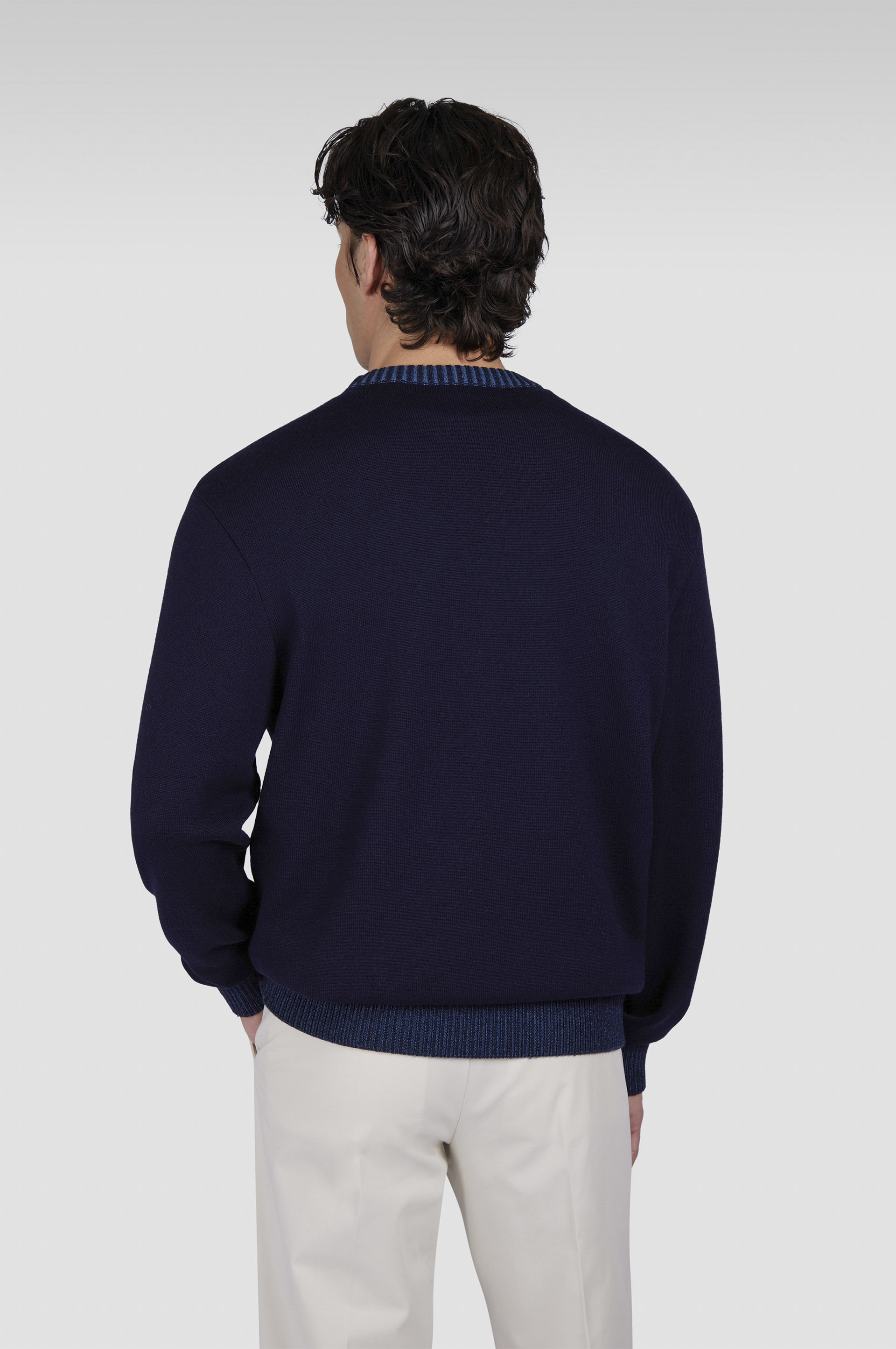 SOFT COOL TOUCH WOOL CREWNECK SWEATER - 3