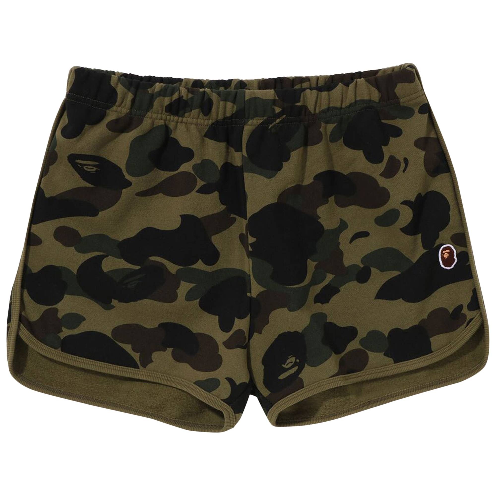 BAPE 1st Camo Sweat Shorts 'Green' - 1