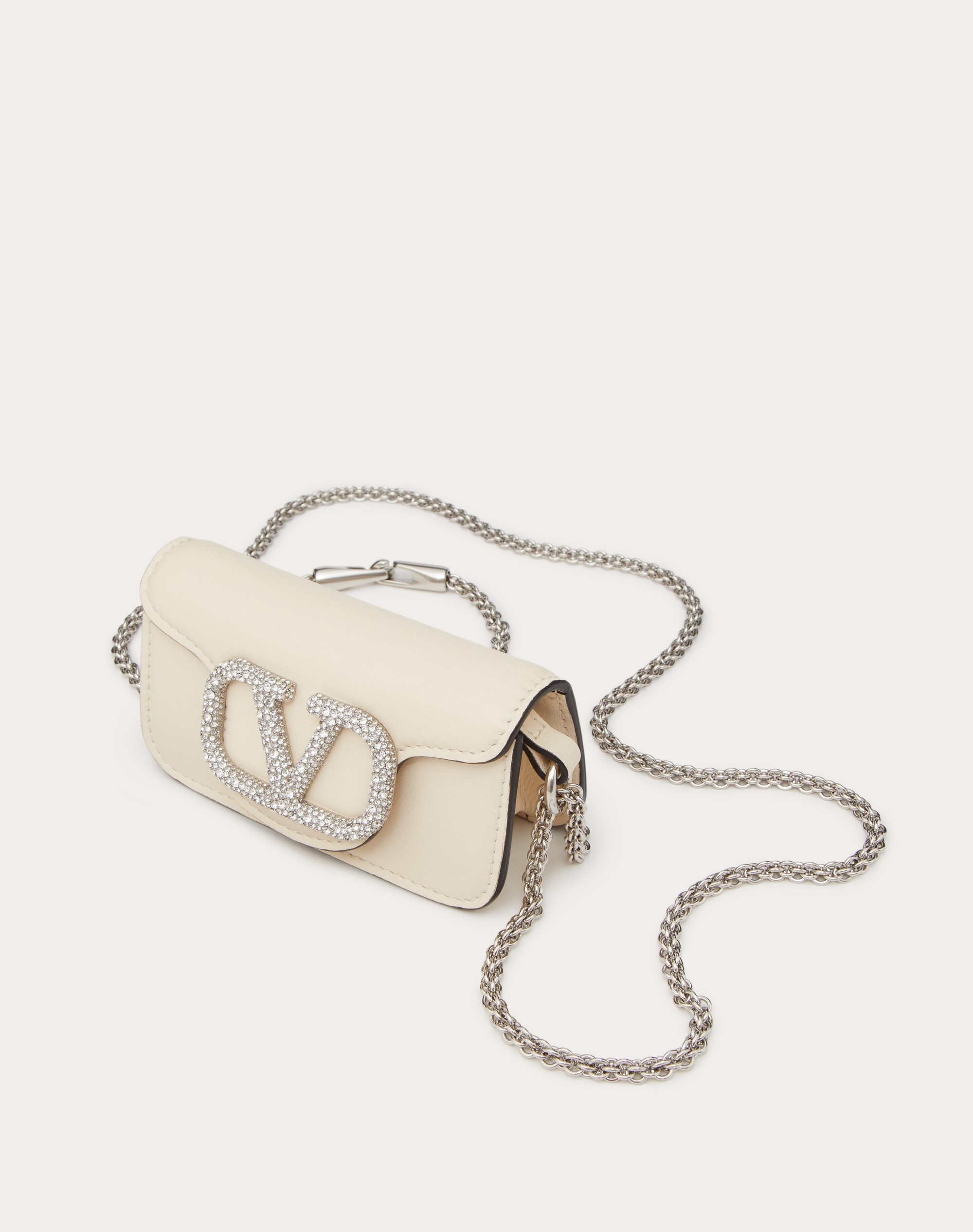 VALENTINO GARAVANI LOCÒ MICRO BAG WITH CHAIN AND JEWEL LOGO - 5