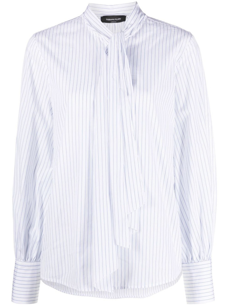 striped pussy-bow shirt 1