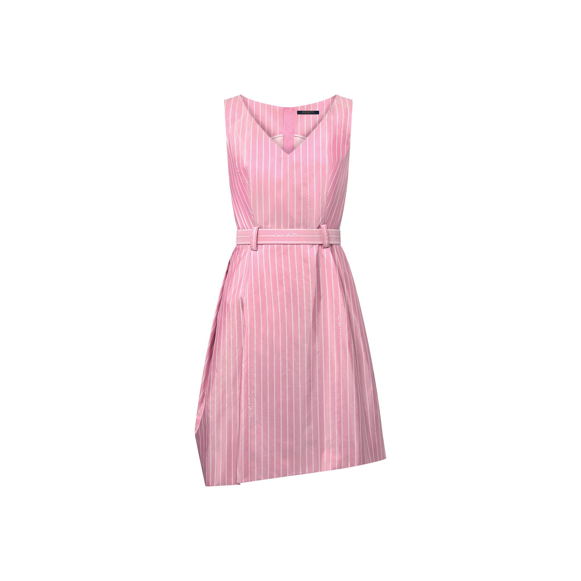 Double Stripe Belted Dress - 1