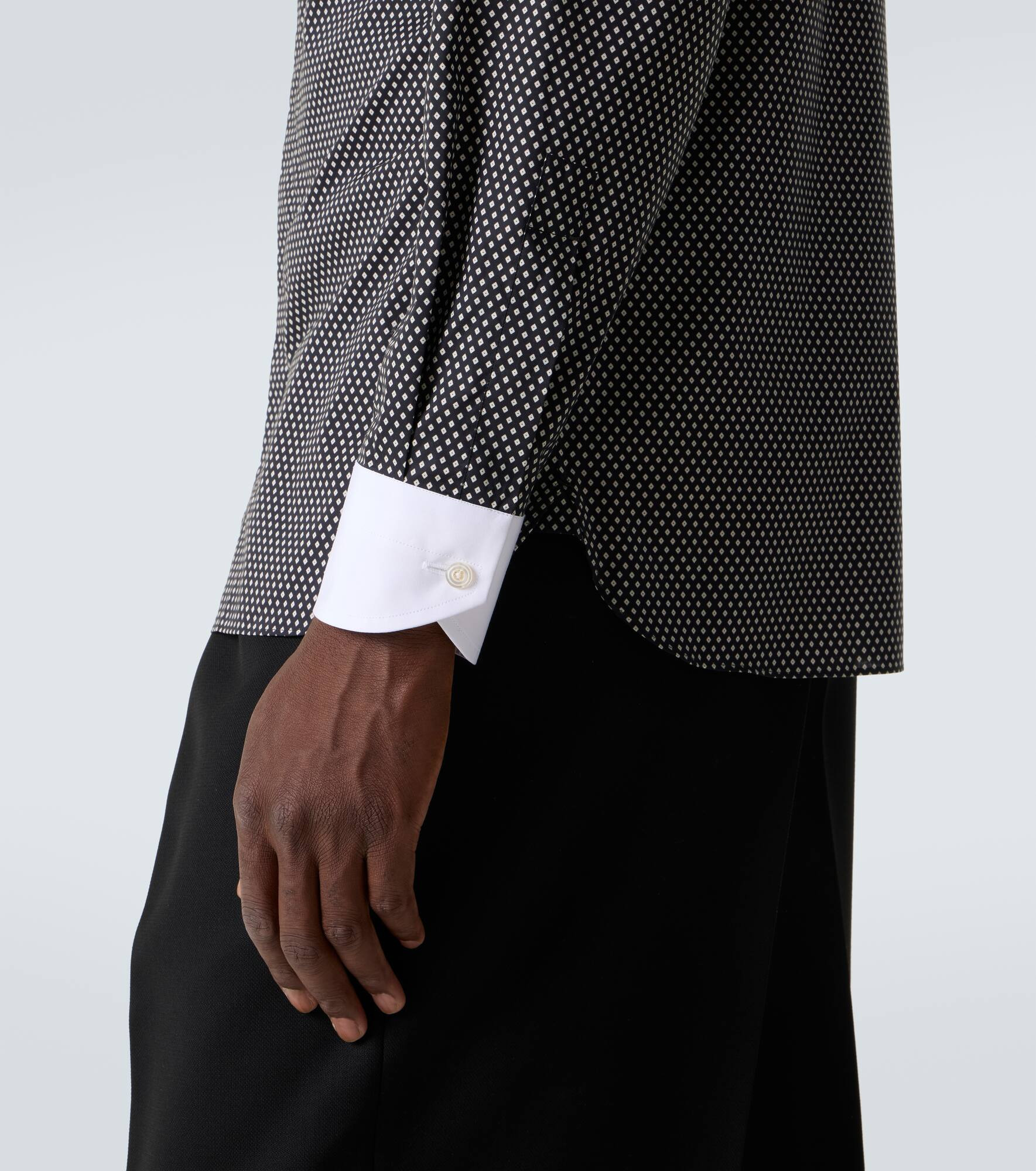 Polka-dot cotton poplin shirt - 7