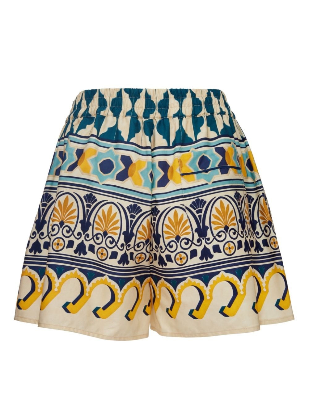 abstract-pattern cotton shorts - 5