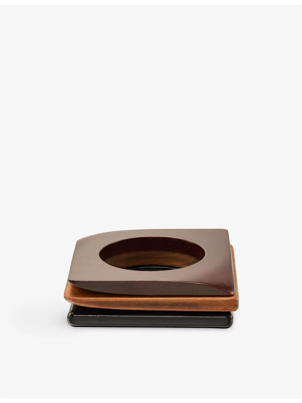 Notte Wood And Resin Bangle Set - 1