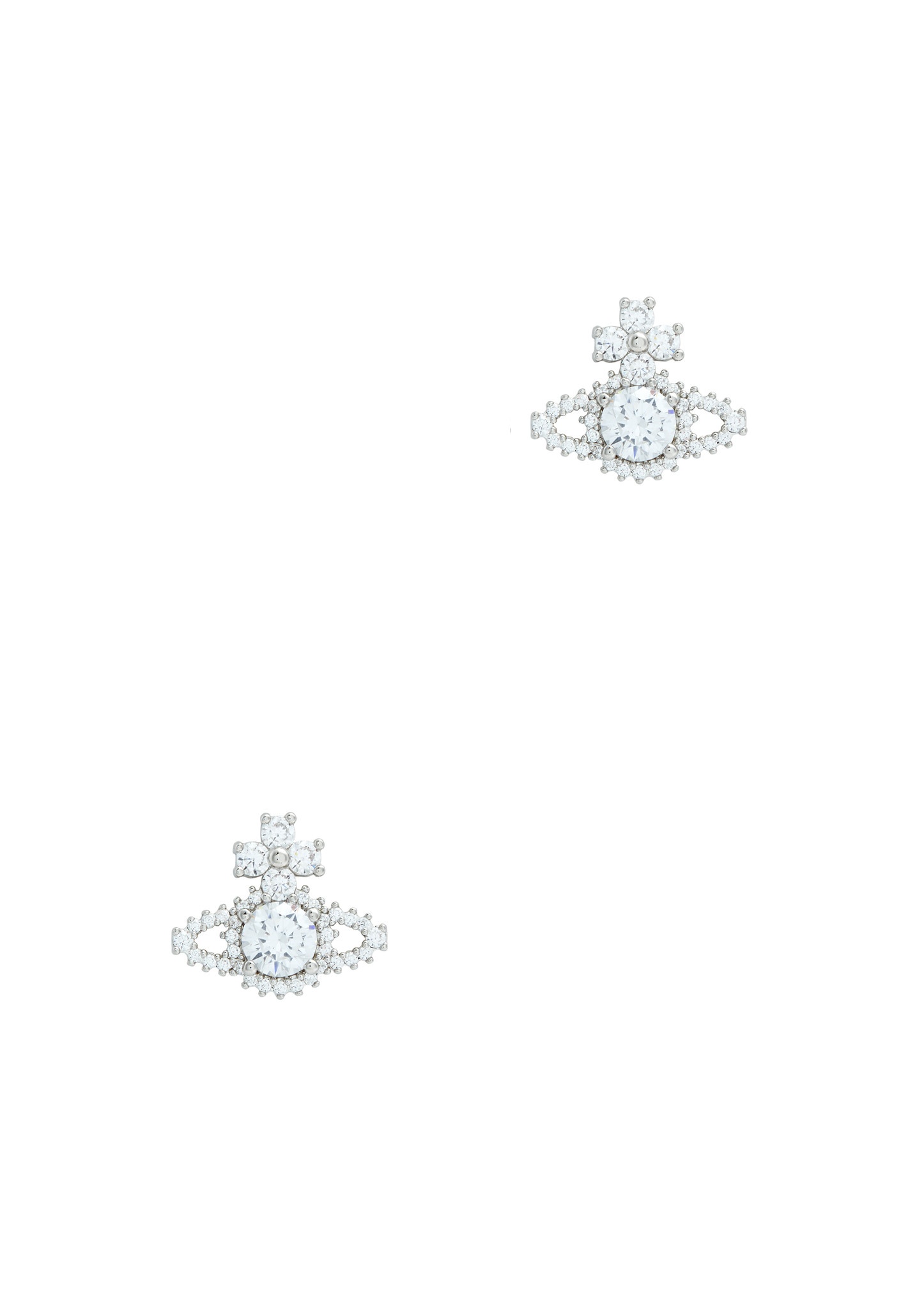 Valentina crystal-embellished orb stud earrings - 1
