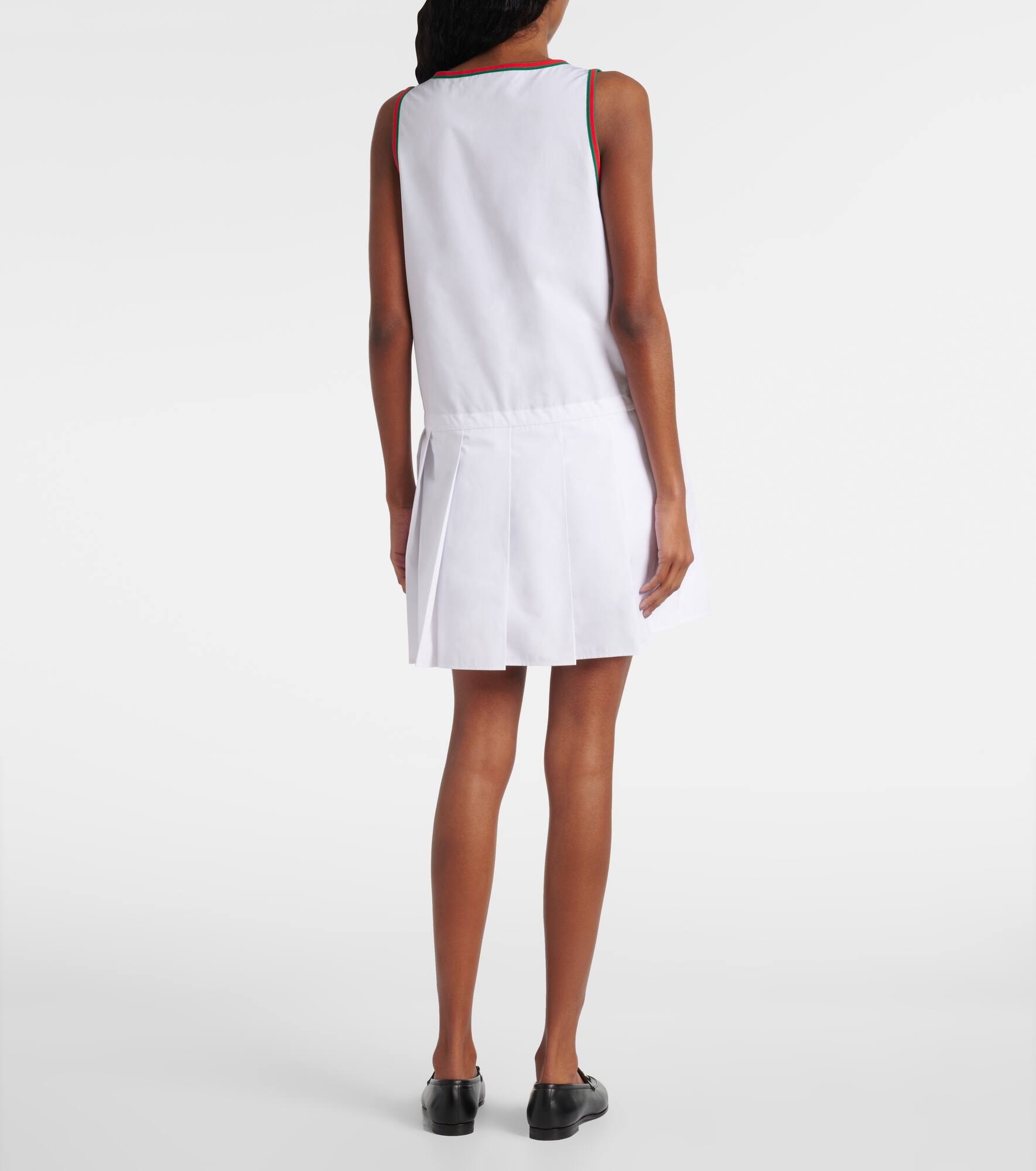 Web Stripe pleated minidress - 3