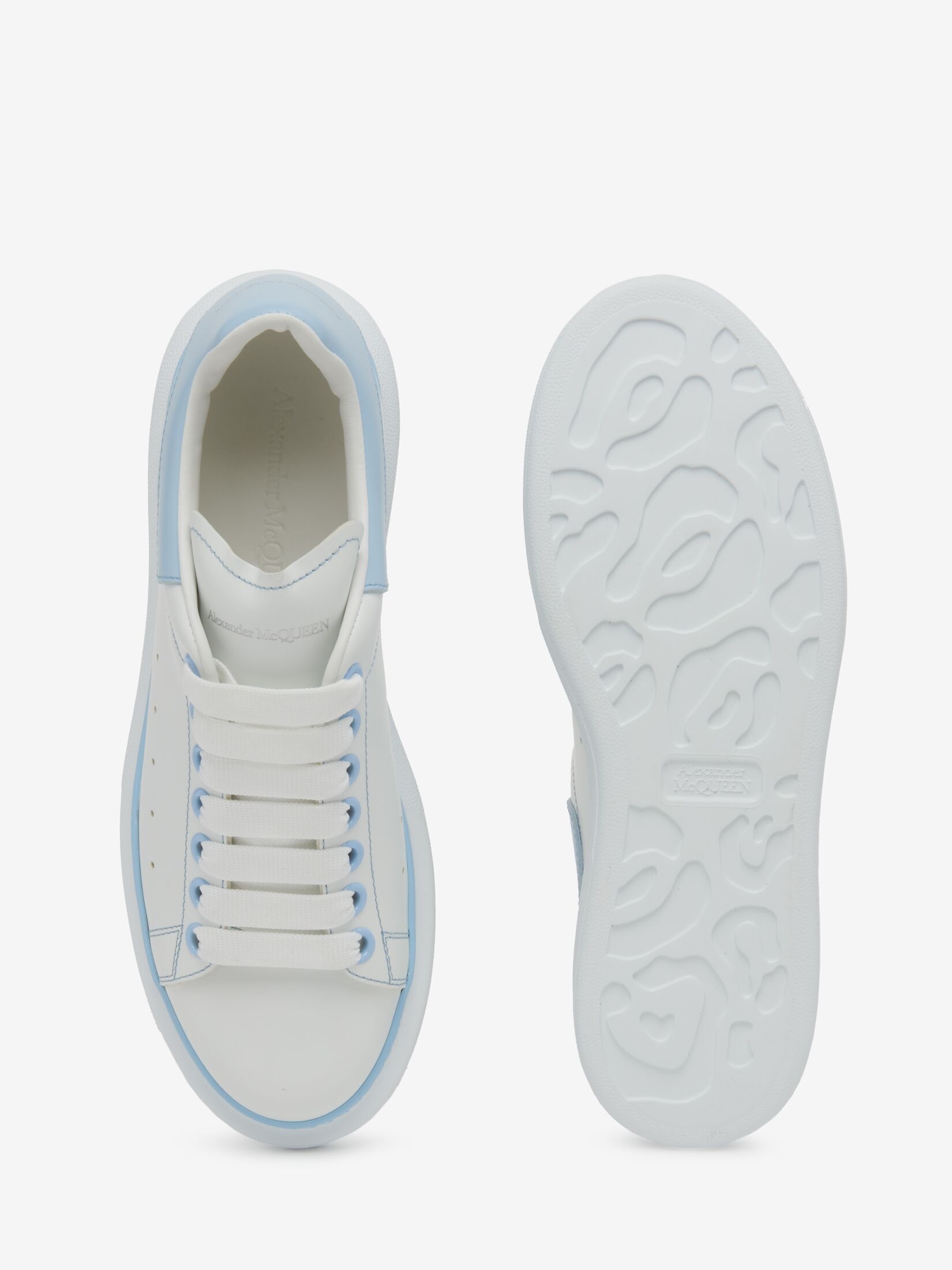 Women's Oversized Sneaker in White/powder Blue - 4
