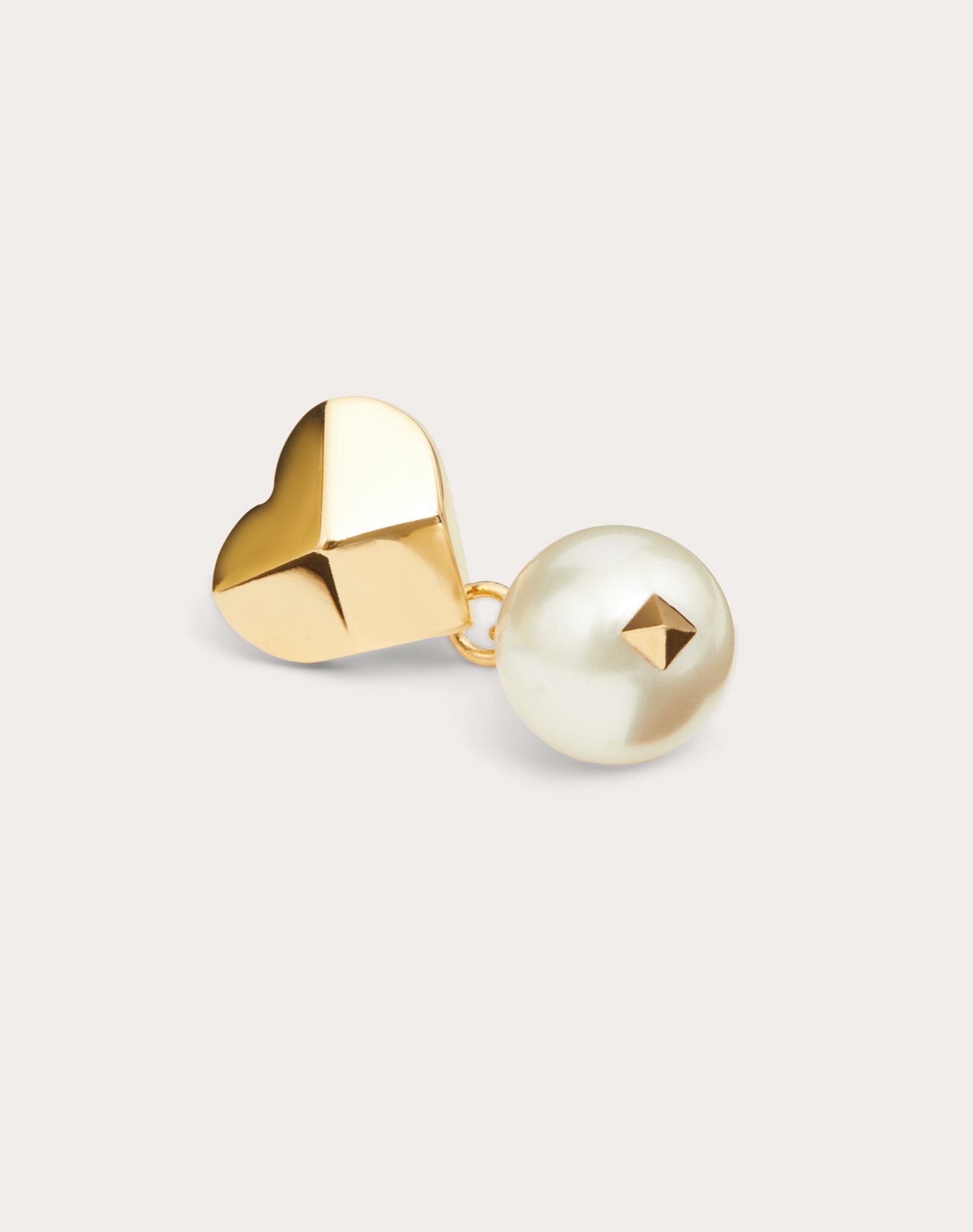 Valentino VLoveTN metal and pearl heart earrings - 2