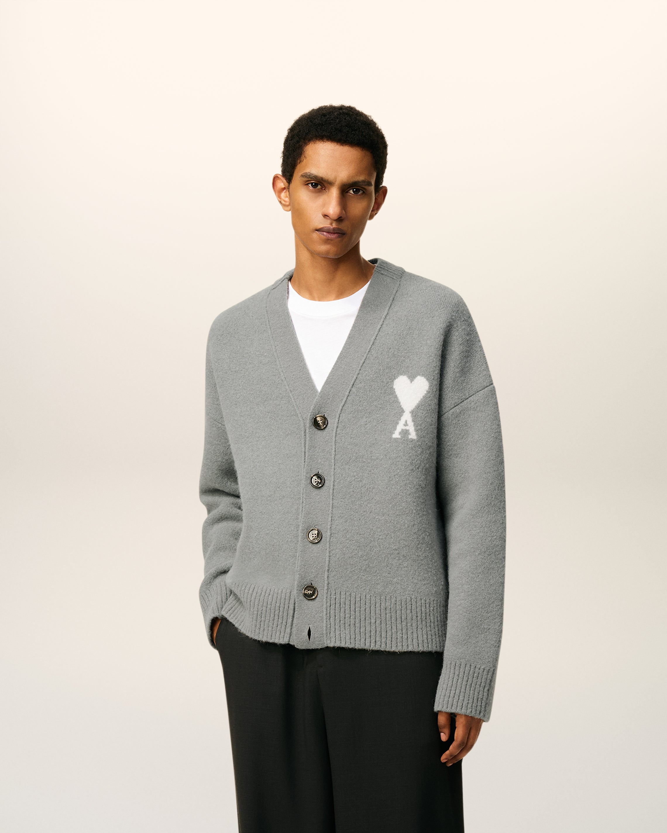 GREY ALPACA AMI DE COEUR CARDIGAN - 2
