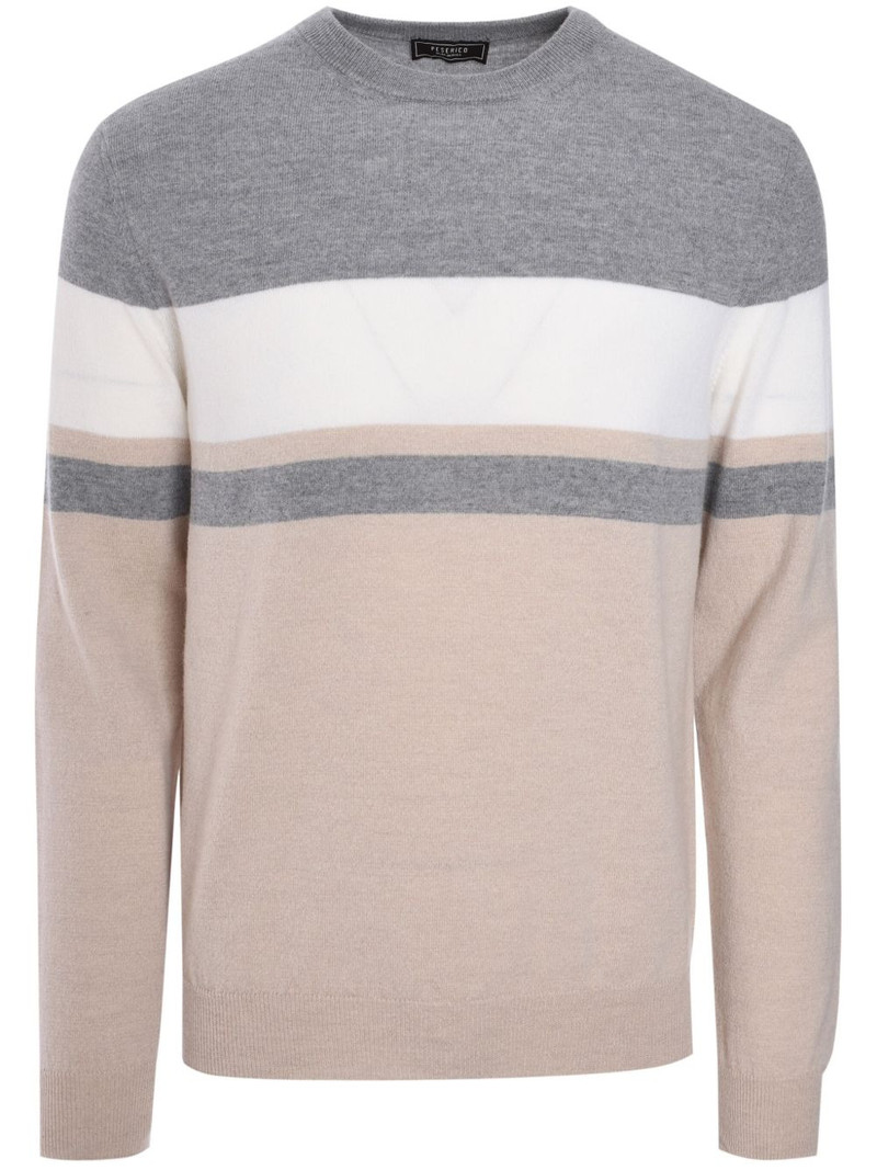 stripe-detailing jumper 1