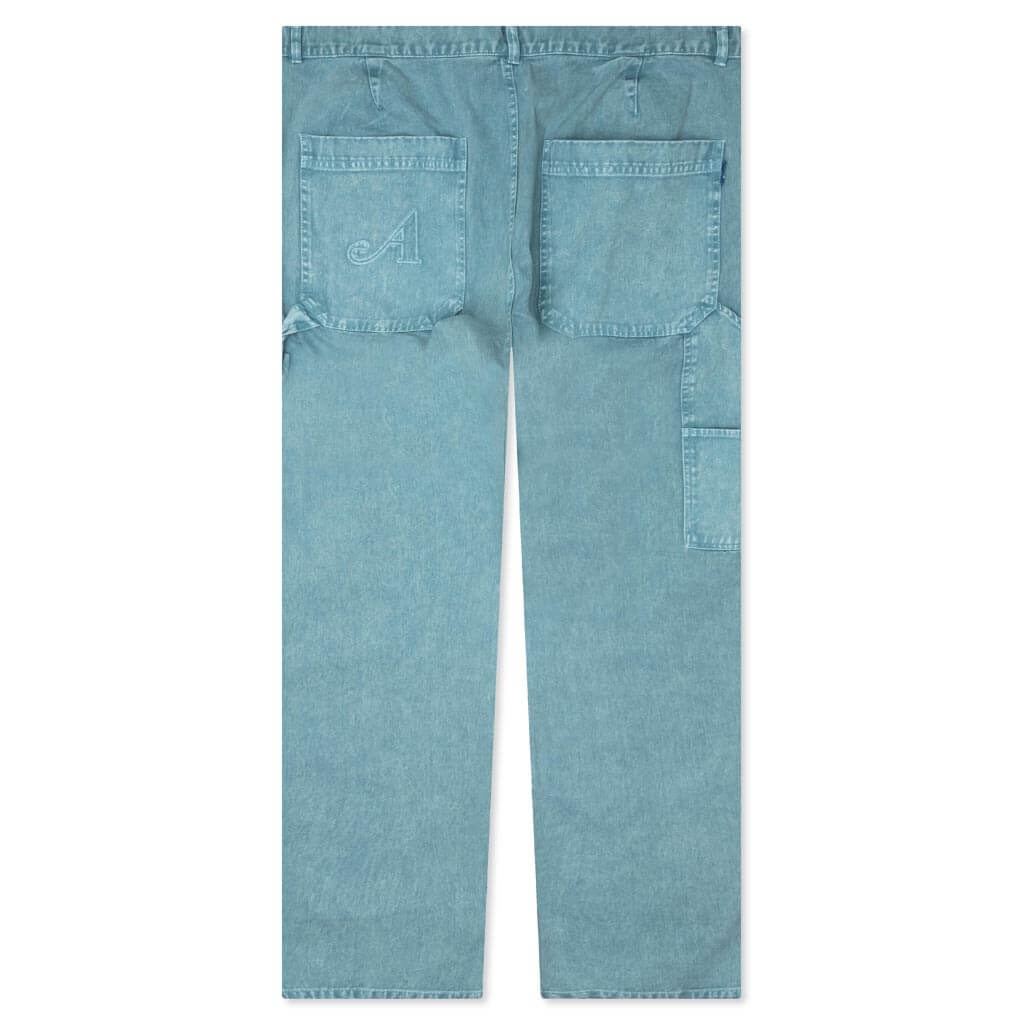 WASHED COTTON WORK PANT - SLATE BLUE - 2