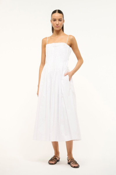 STAUD STAUD MIDI BELLA DRESS WHITE outlook