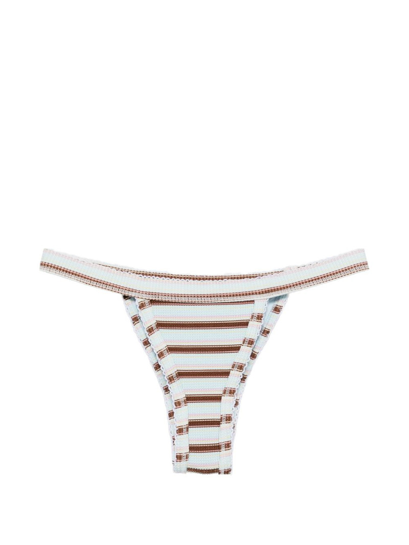 stripe-pattern bikini bottoms 1