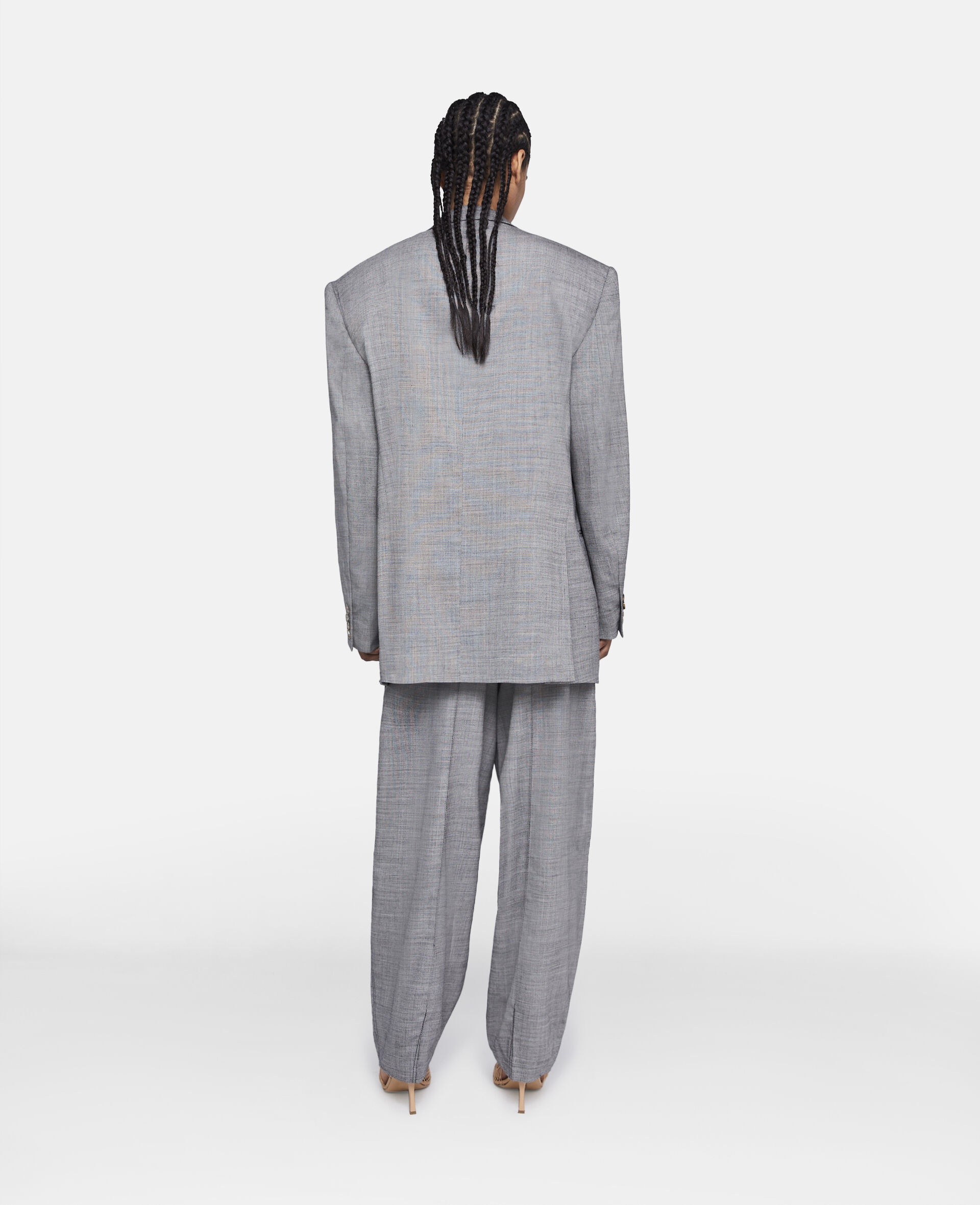 Pleated Balloon Leg Tailored Trousers - 3