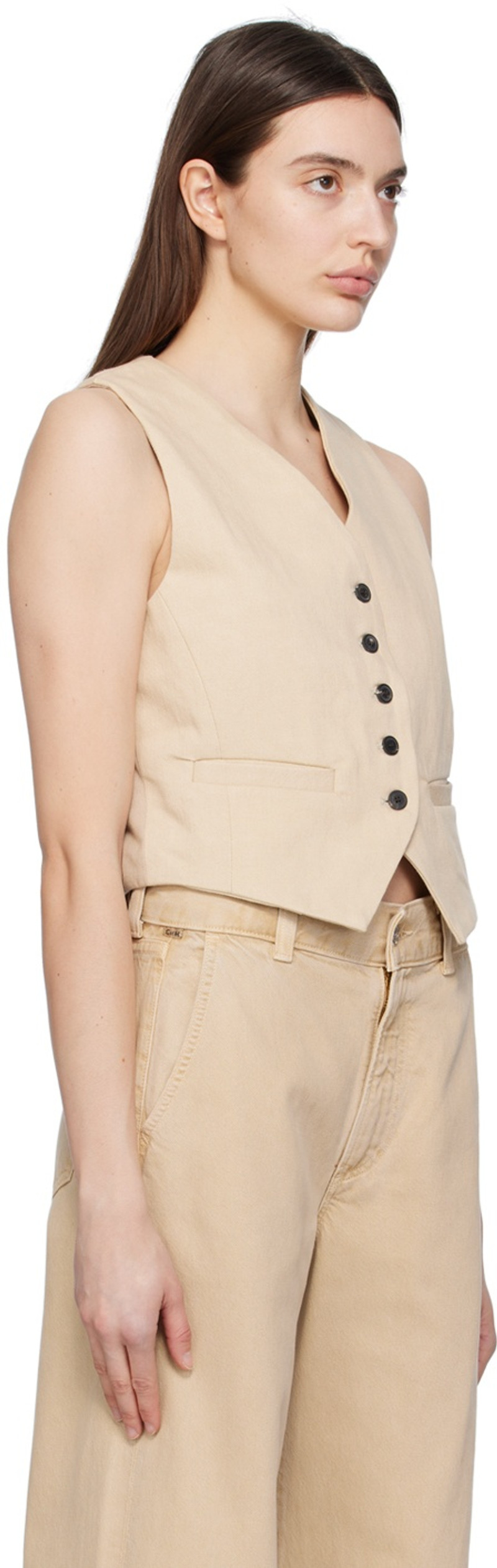 Citizens of Humanity Beige Sierra Vest outlook
