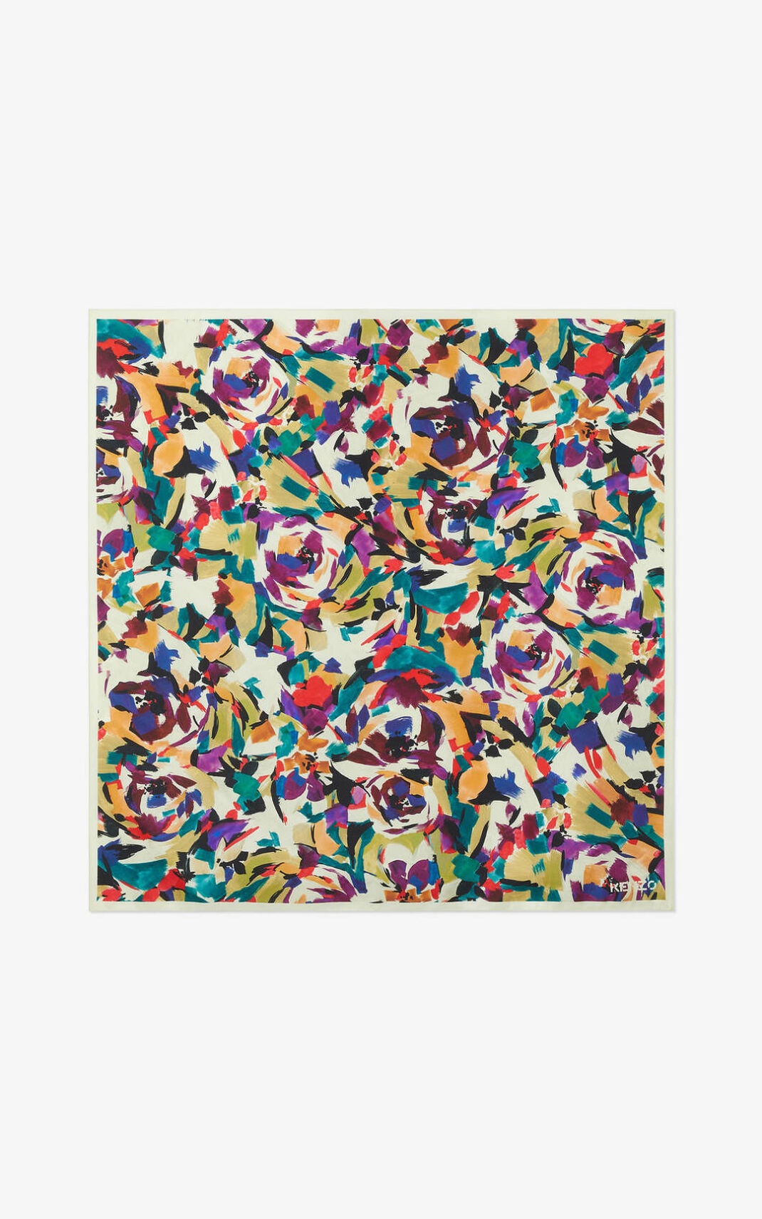 'Archive Floral' silk square - 1