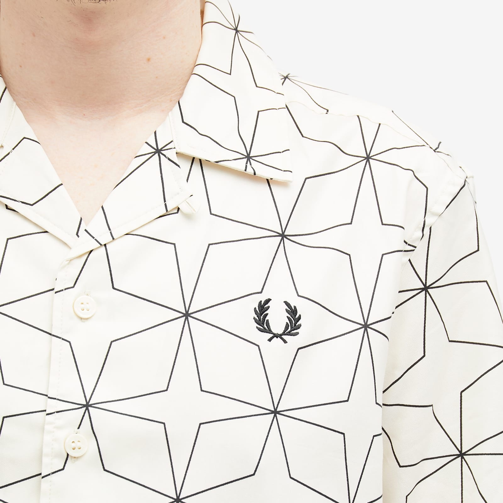 Fred Perry Geometric Short Sleeve Vacation Shirt - 5