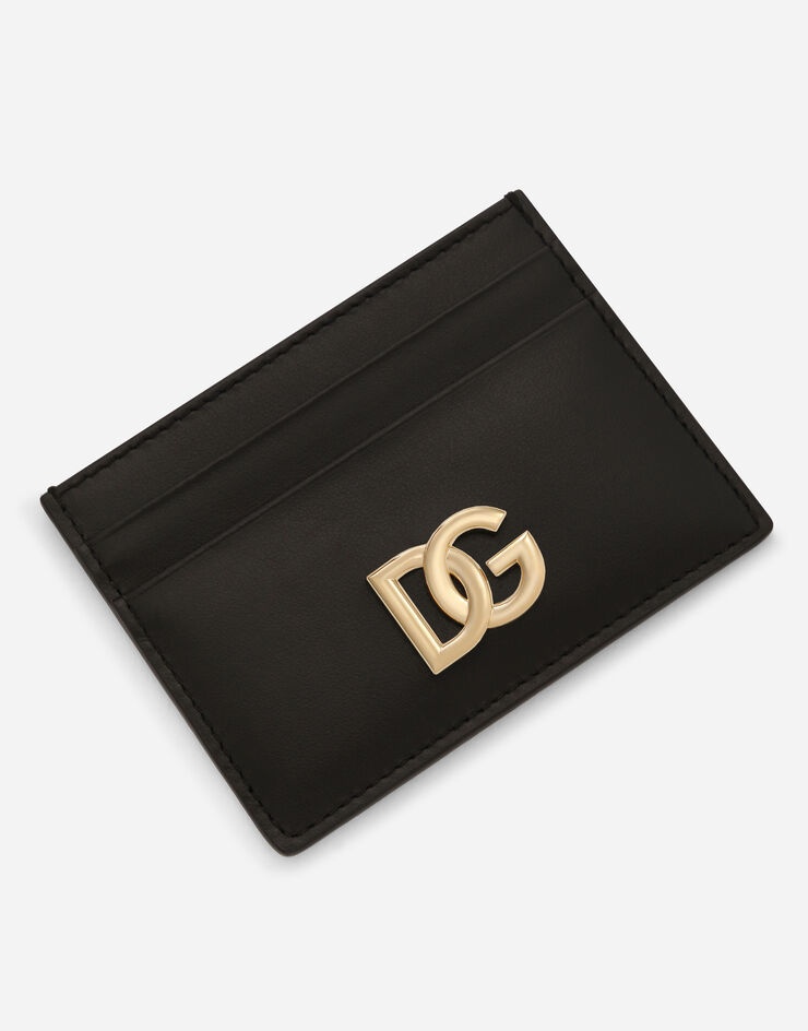 Calfskin card holder with DG logo - 4