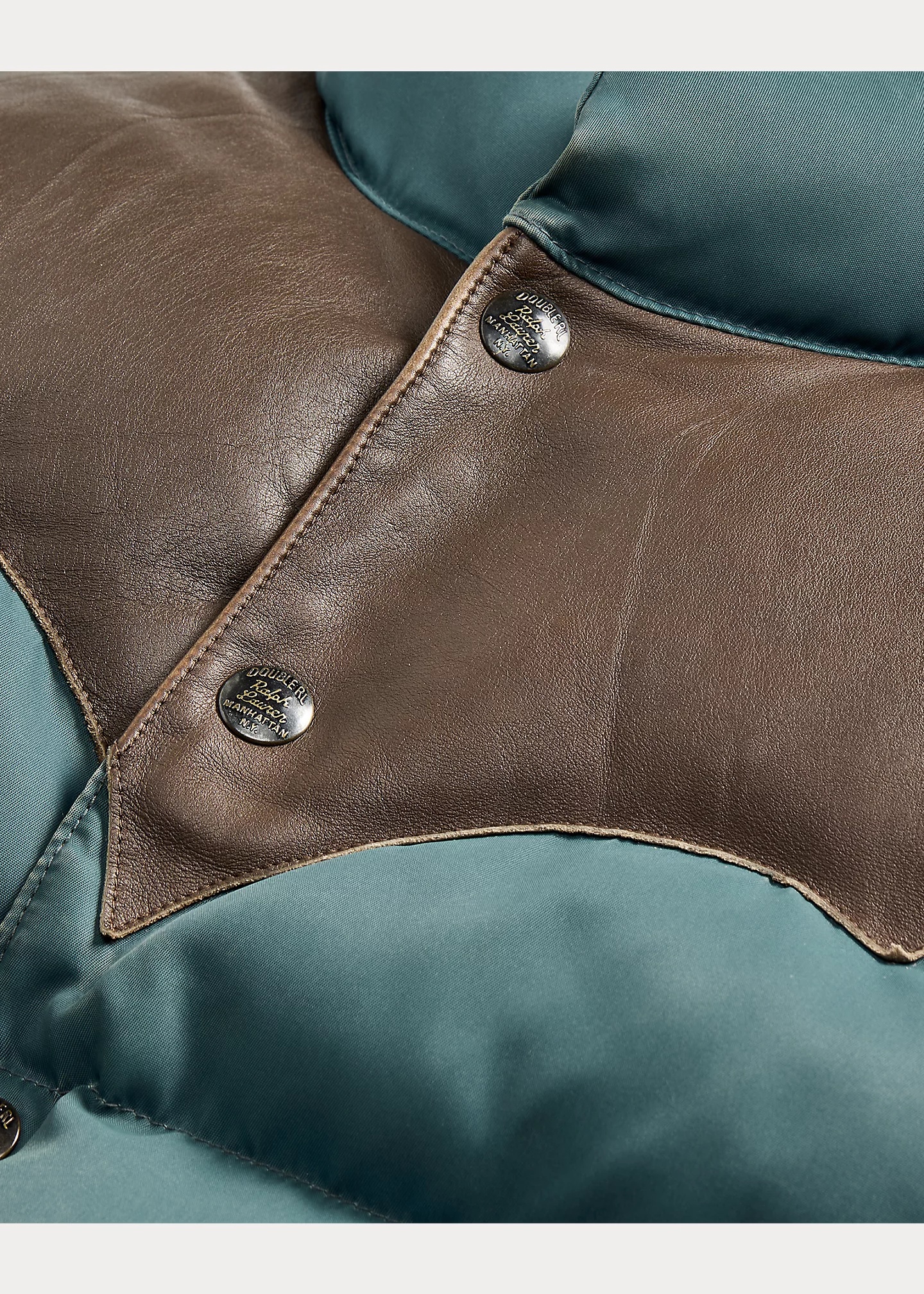 Leather-Yoke Quilted Vest - 5