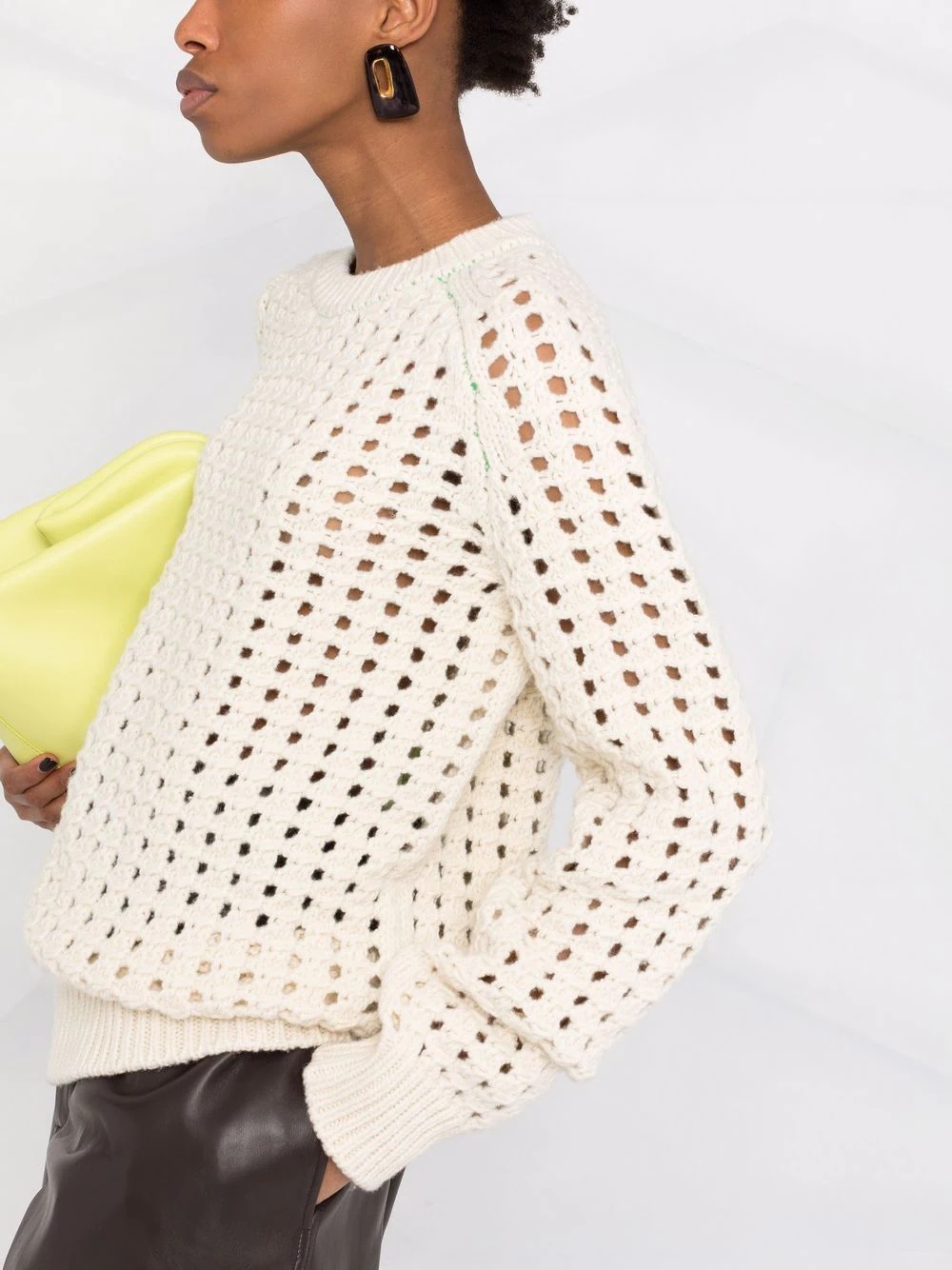 open-knit wool jumper - 5