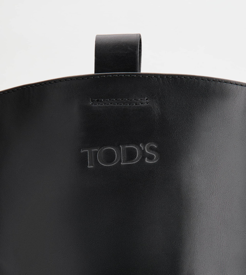 PLATFORM BOOTS IN LEATHER - BLACK 5